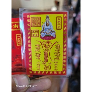 (sỉ1k)PHÙ MẸ QUAN ÂM may mắn bình an (ép plastic)