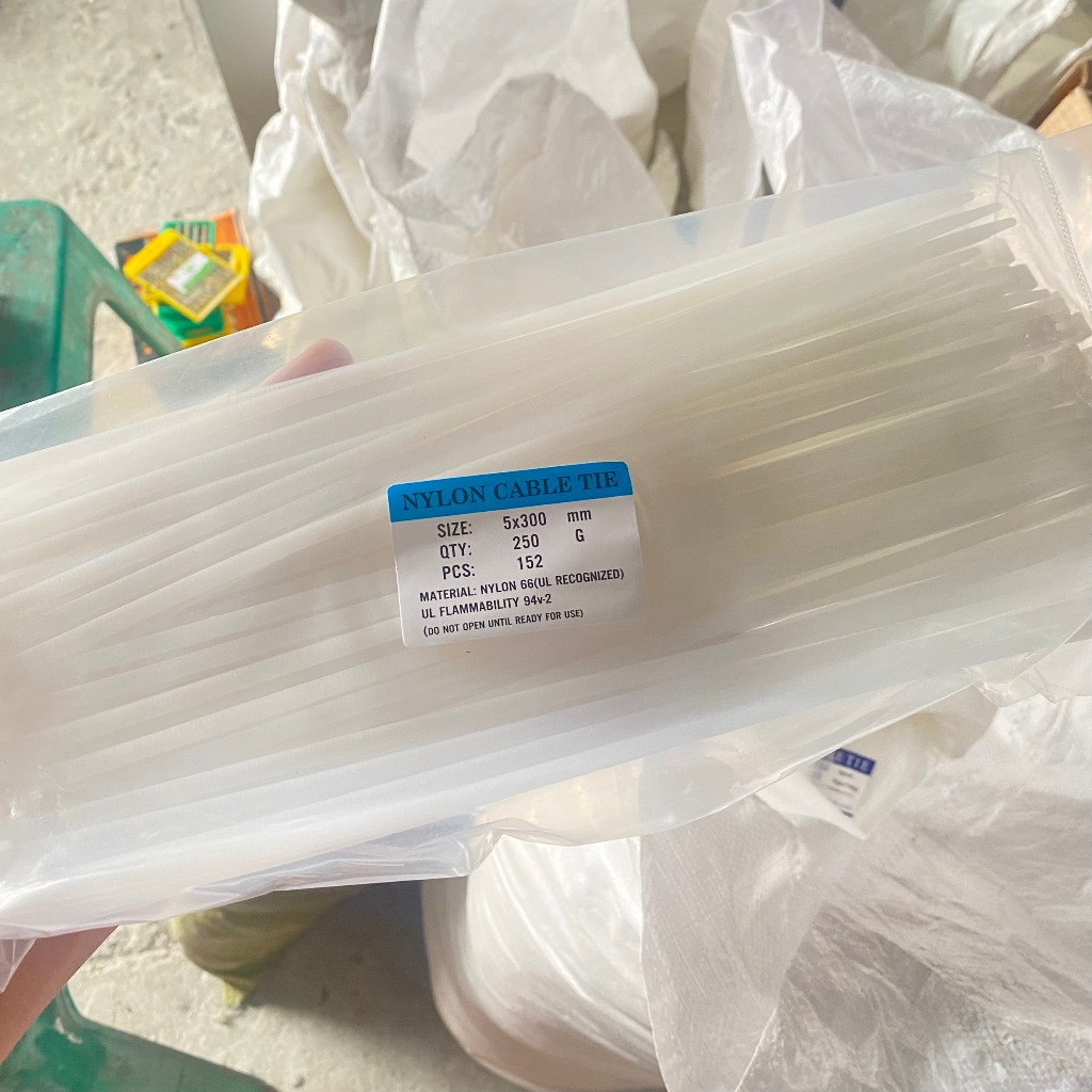 Dây thít nhựa rút nhựa 1 túi lạt trắng đen 10cm 15cm 20cm 25cm 30cm 40cm 50cm gói Đủ DTN-T-DU