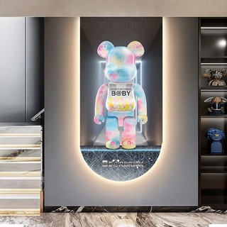 Tranh BearBrick, Tranh Treo Tường Có Đèn LED Phong Cách Hiện Đại Phù Hợp Với Nhiều Không Gian Sống