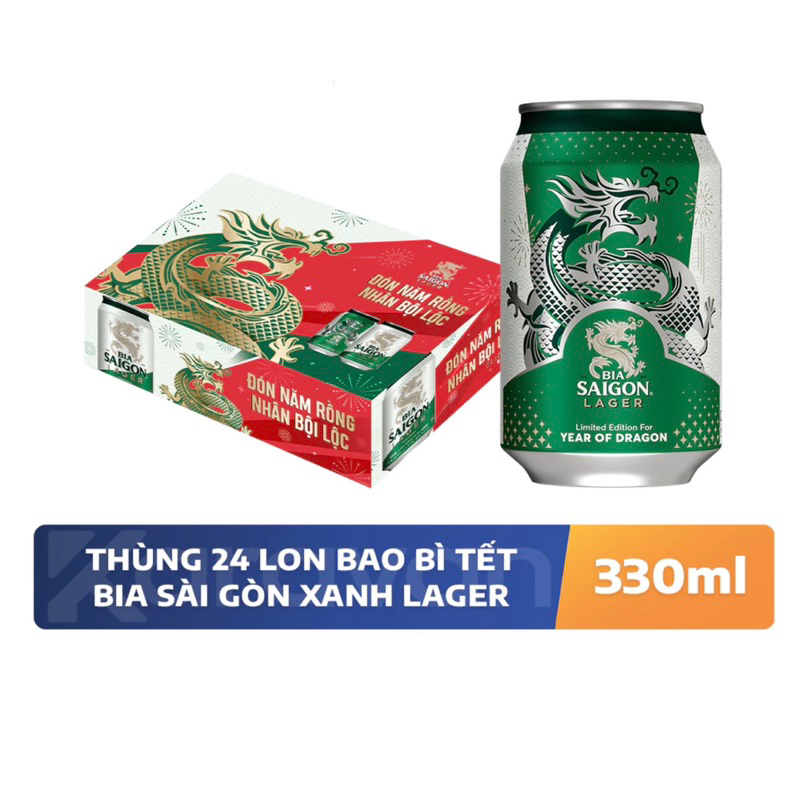 Bia Sài Gòn lager 330l mẫu Xuân