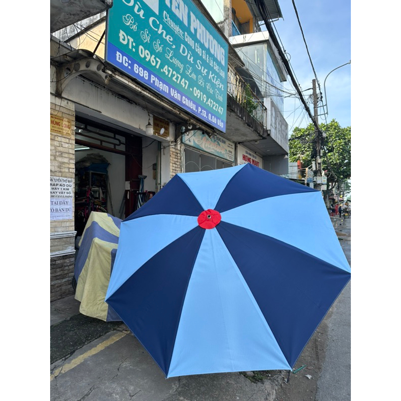 Ô DÙ CHE NẮNG MƯA ĐK 2M4 CAO 2M5 VẢI BỐ DÀY DẺO DAI SIÊU CHỐNG NẮNG MƯA