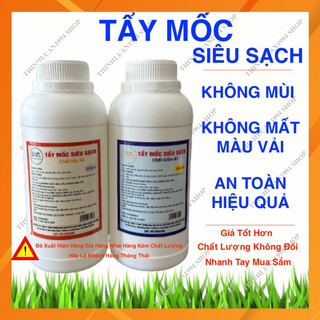Tẩy mốc siêu sạch - cặp tẩy đồ màu, đồ trắng không mùi hôi