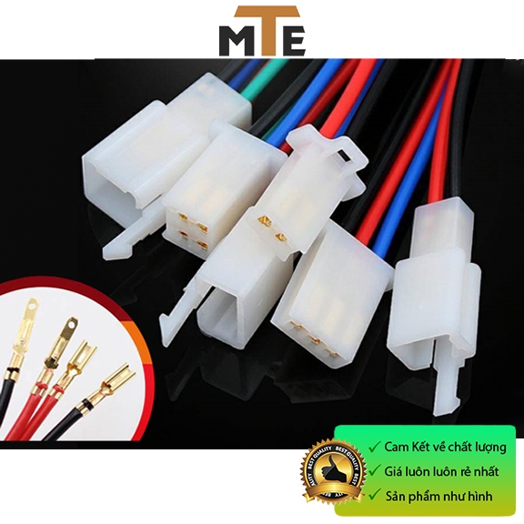 Cặp jack nối nhanh dây điện có chốt 2P, 3P, 4P dùng cho xe máy, xe hơi ô tô