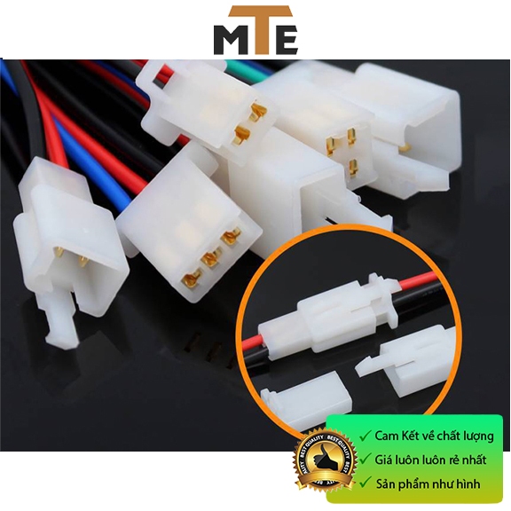 Cặp jack nối nhanh dây điện có chốt 2P, 3P, 4P dùng cho xe máy, xe hơi ô tô