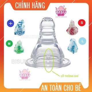 Núm vú cổ hẹp cho bé Aquasart Dream silicon siêu mềm Size S, M, L, +
