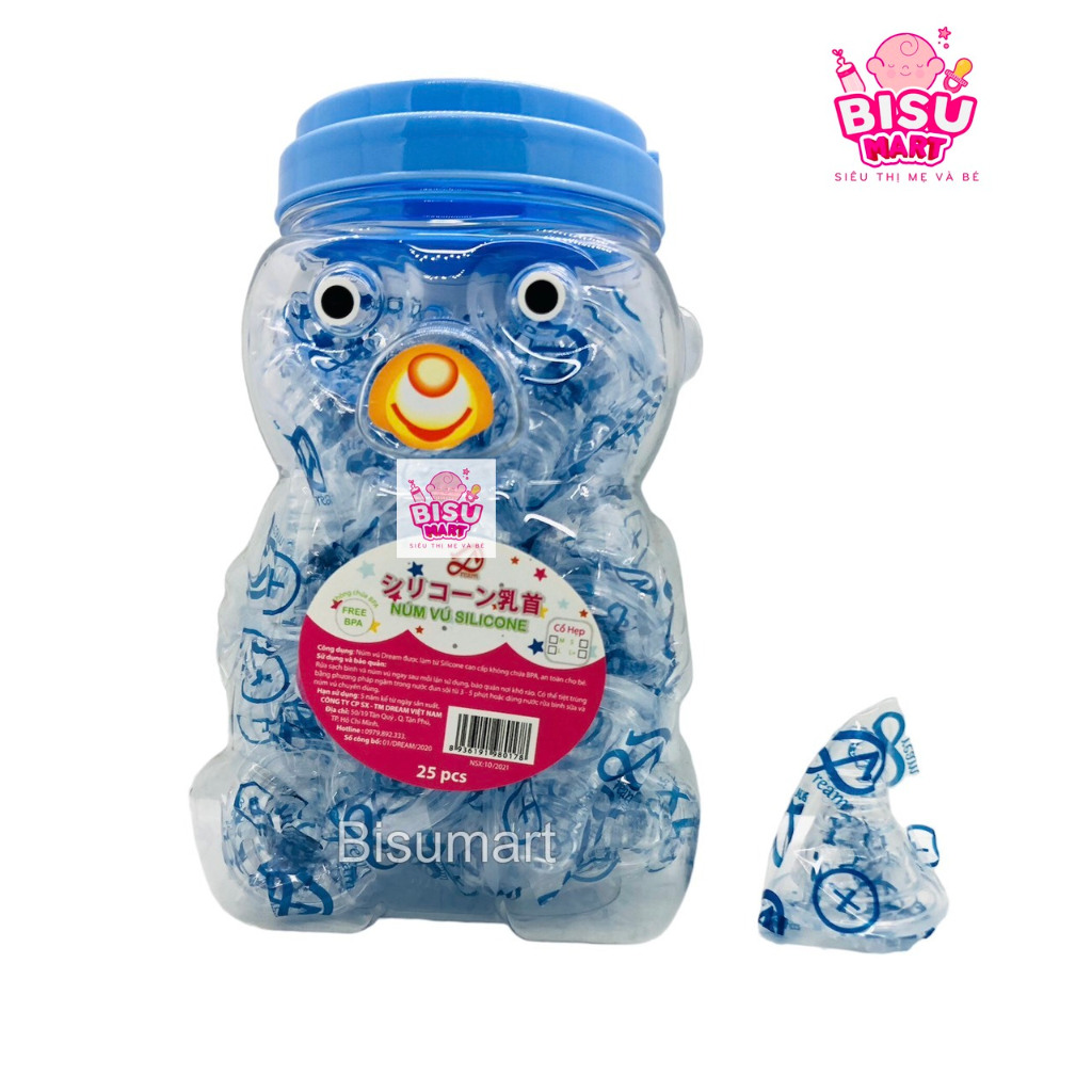 Núm vú cổ hẹp cho bé Aquasart Dream silicon siêu mềm Size S, M, L, +