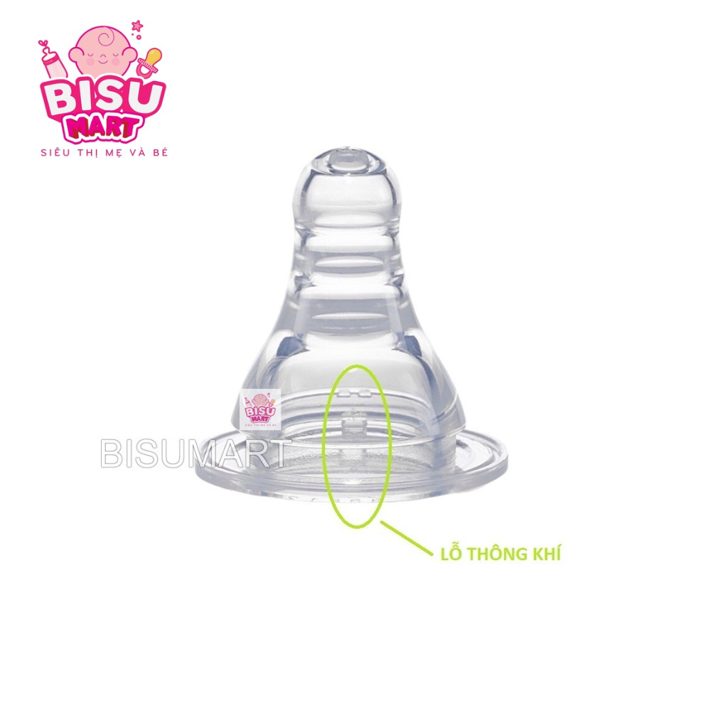 Núm vú cổ hẹp cho bé Aquasart Dream silicon siêu mềm Size S, M, L, +