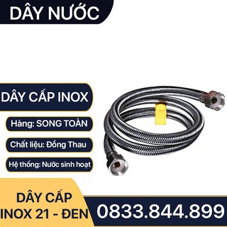 Dây Inox Tán Xoay Ren Trong 1/2 21 Bằng Inox Có Gioăng Chống Rỉ Kết Nối Nguồn Nước Vào Vòi & Sen Xịt