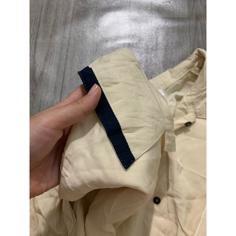 Áo sơ mi kiểu mix viền xinh