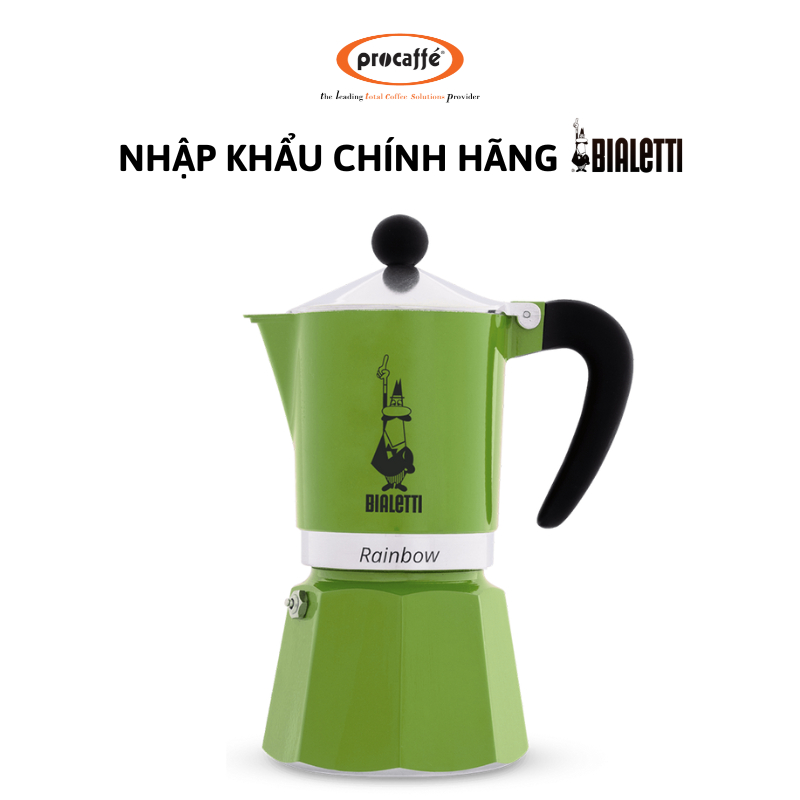 Ấm pha cà phê Bialetti RAINBOW GREEN 3 CUP