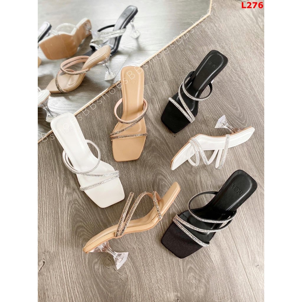 Giày Sandal Công Chúa Nơ Đá Long Lanh Lấp Lánh Mùa Cưới L95_96_97