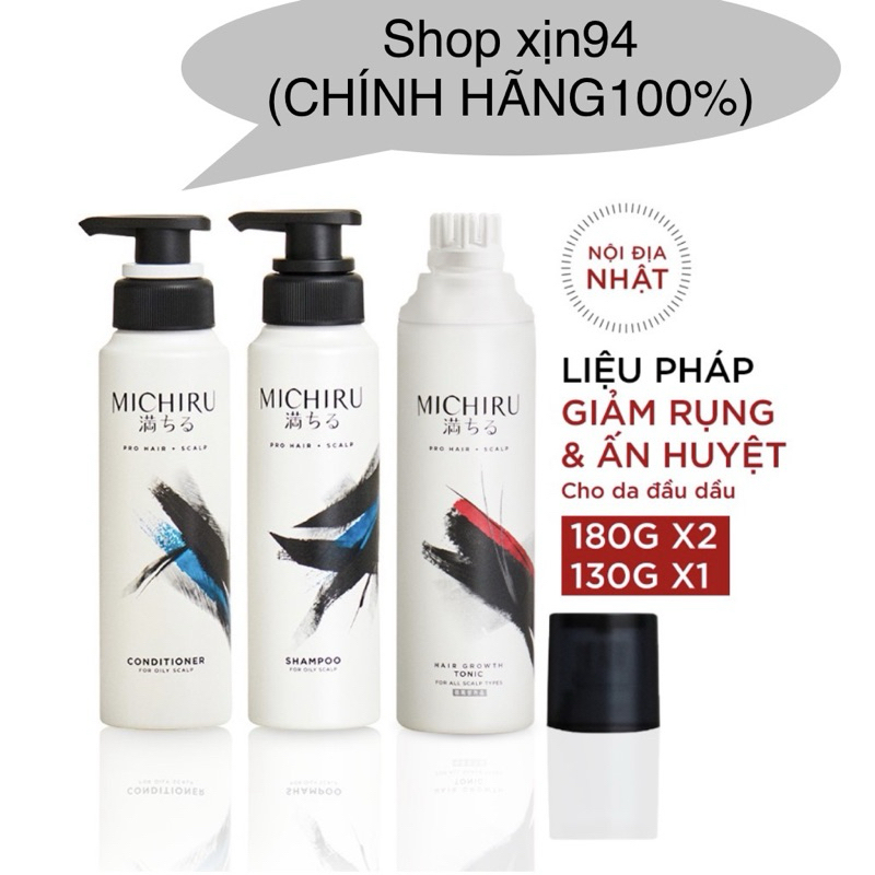 CHÍNH HÃNG -MICHIRU DẦU XẢ, TONIC KÍCH THÍCH MỌC TÓC 95% SAU 2 TUẦN