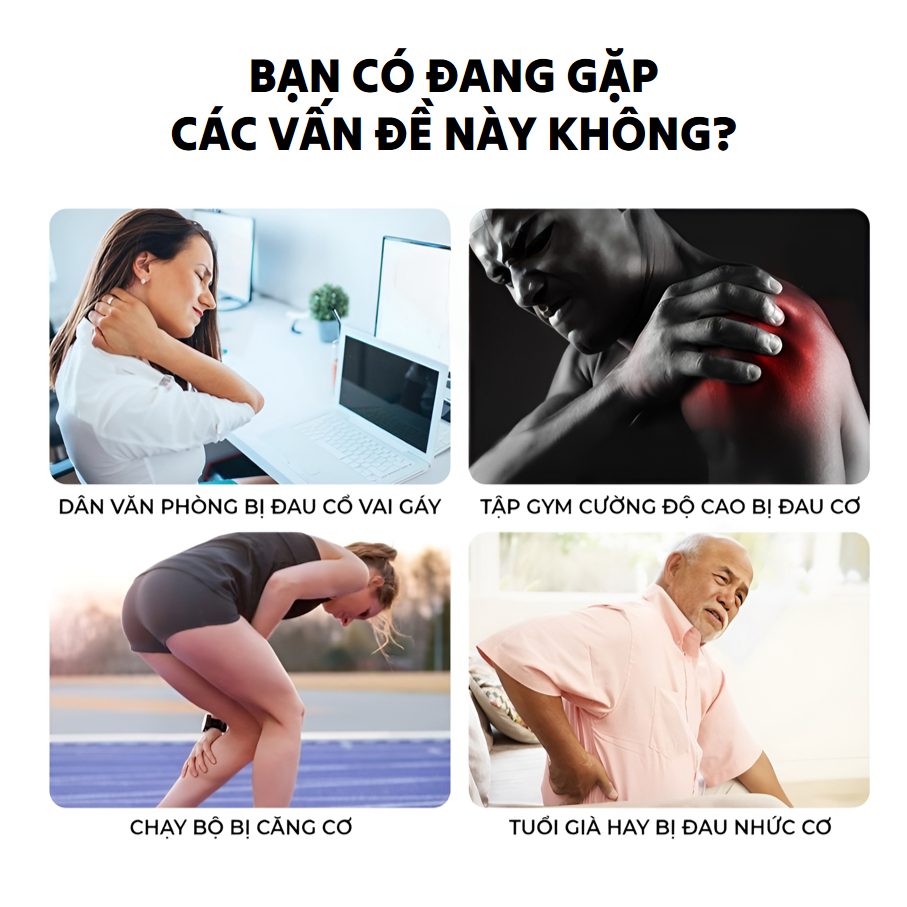 Máy massage cầm tay, Cổ, Vai, Gáy, Máy massage toàn thân thế hệ mới Giảm đau nhức nhanh chóng