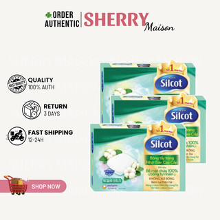 Bông tẩy trang silcot xanh lá 66 miếng