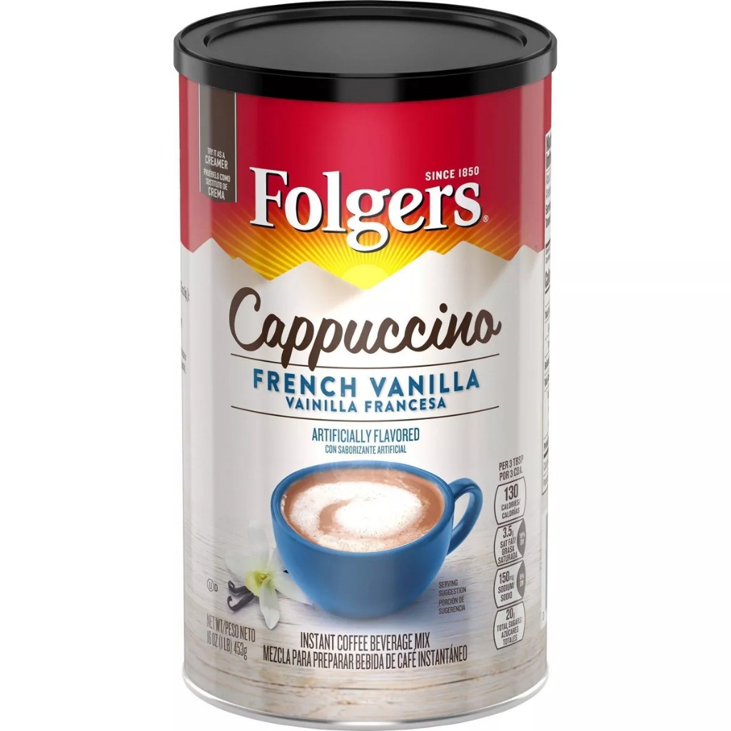 Cà phê hòa tan Folgers vị French Vanilla Cappuccino 453gr