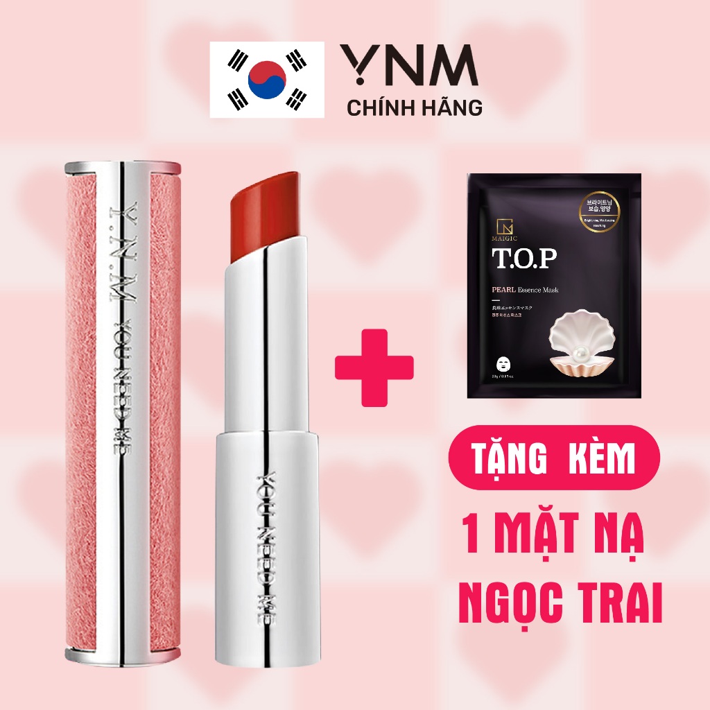 Son Dưỡng Lì Có Màu YNM Candy Pop Glow Melting Balm Crimson Chili 3g/ Đỏ Đô