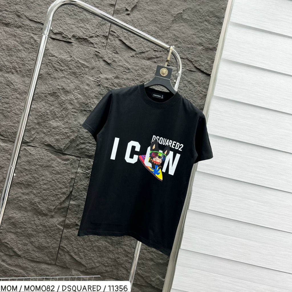 Áo thun nam nữ họa tiết in DSQ CHÓ siêu độc lạ - áo phông ngắn tay cổ tròn