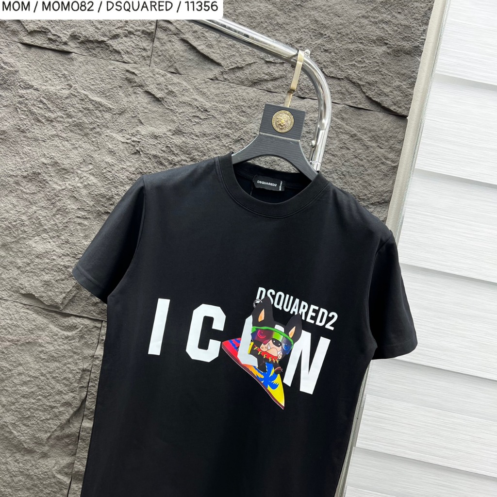 Áo thun nam nữ họa tiết in DSQ CHÓ siêu độc lạ - áo phông ngắn tay cổ tròn