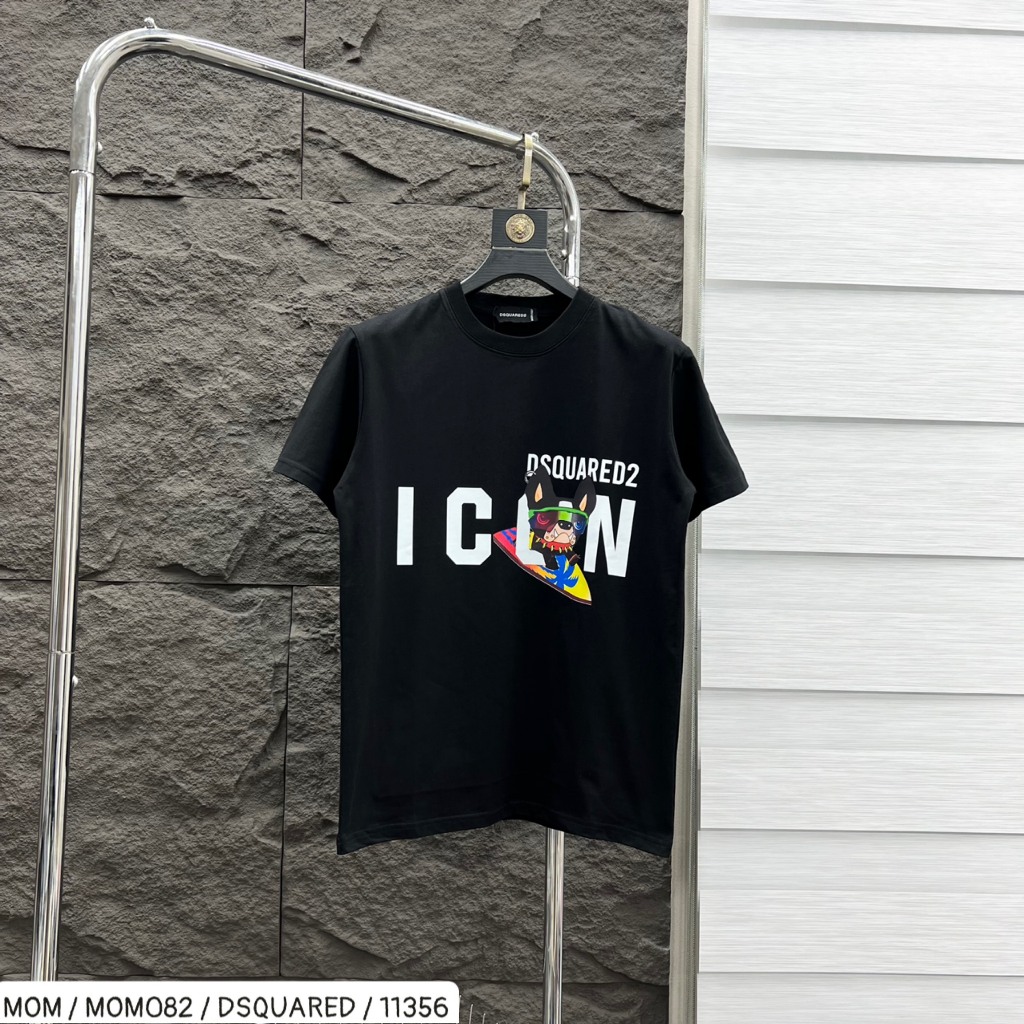 Áo thun nam nữ họa tiết in DSQ CHÓ siêu độc lạ - áo phông ngắn tay cổ tròn