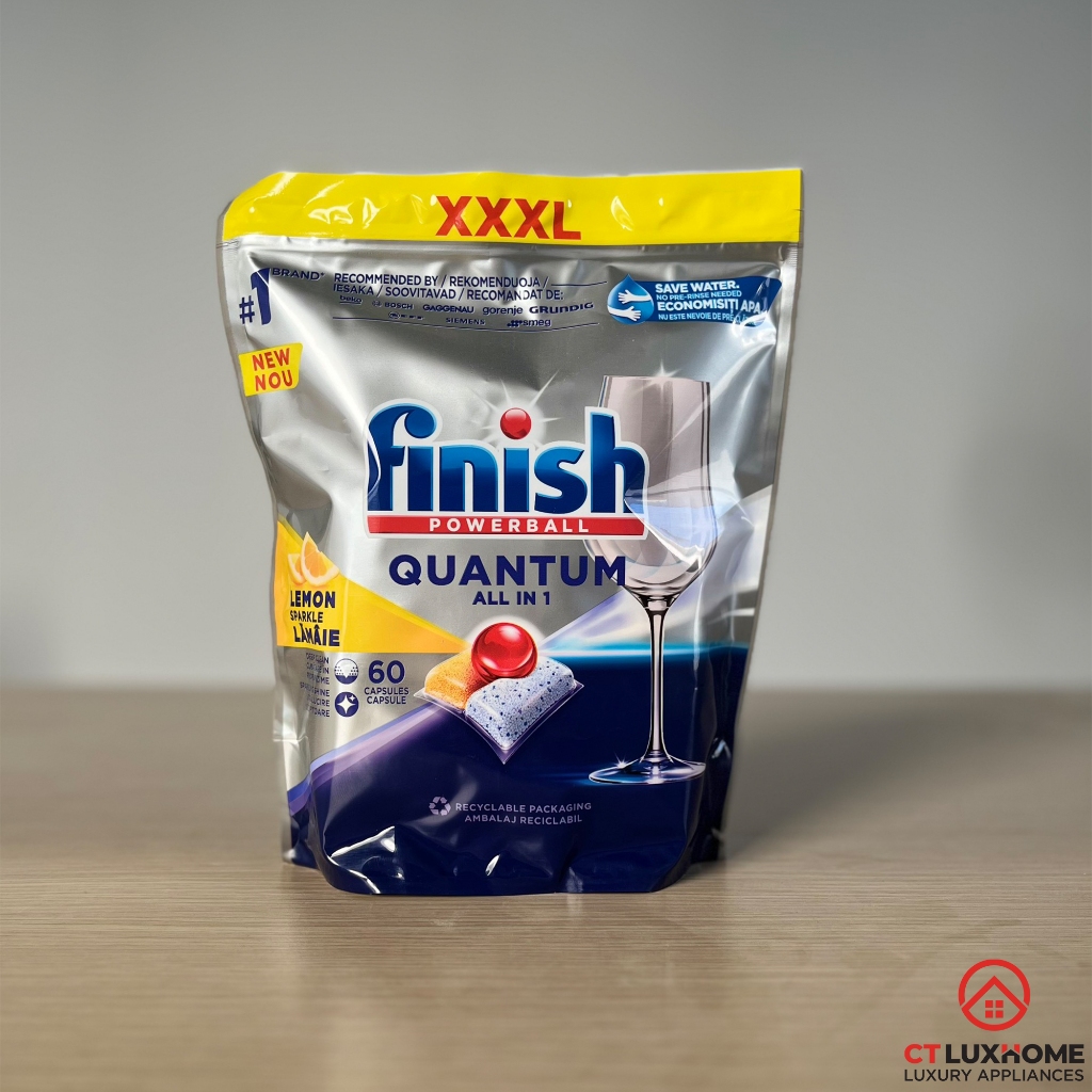 Viên rửa bát Finish Quantum loại 27 viên, 40 viên, 60 viên, 100 viên - Hàng chính hãng