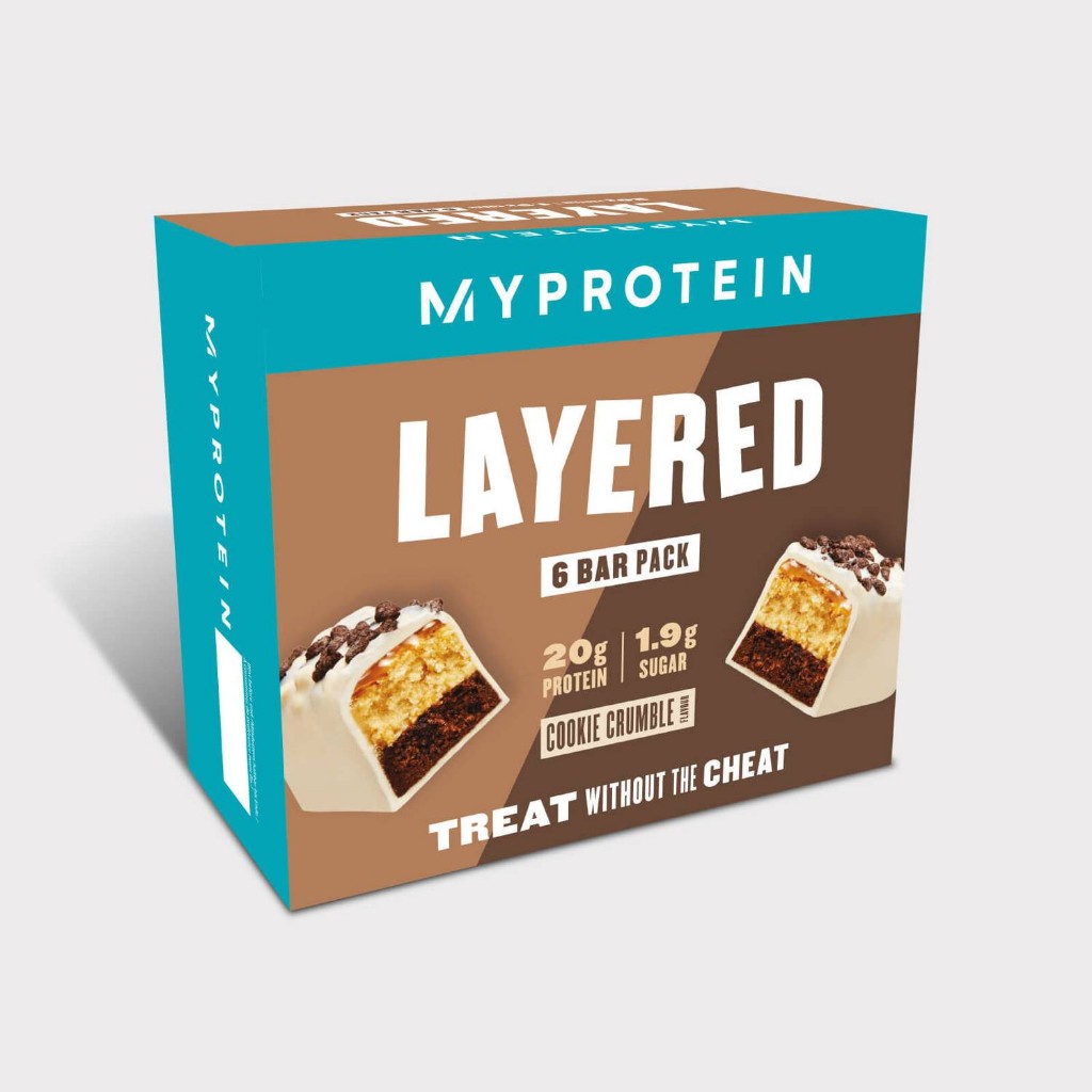 PROTEIN BAR - MYPROTEIN - LAYERED PROTEIN BAR - 12 BARS - Hộp 12 thanh bánh protein cao cấp 6 lớp cực ngon