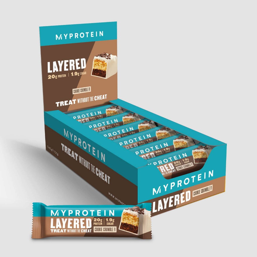 PROTEIN BAR - MYPROTEIN - LAYERED PROTEIN BAR - 12 BARS - Hộp 12 thanh bánh protein cao cấp 6 lớp cực ngon