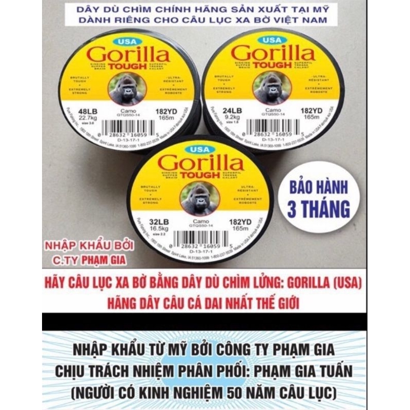 DÂY DÙ CHÌM USA CỨNG NHƯ CƯỚC CHUYÊN DÙNG CHO CÂU LỤC XA BỜ X4   - little.lala.shop