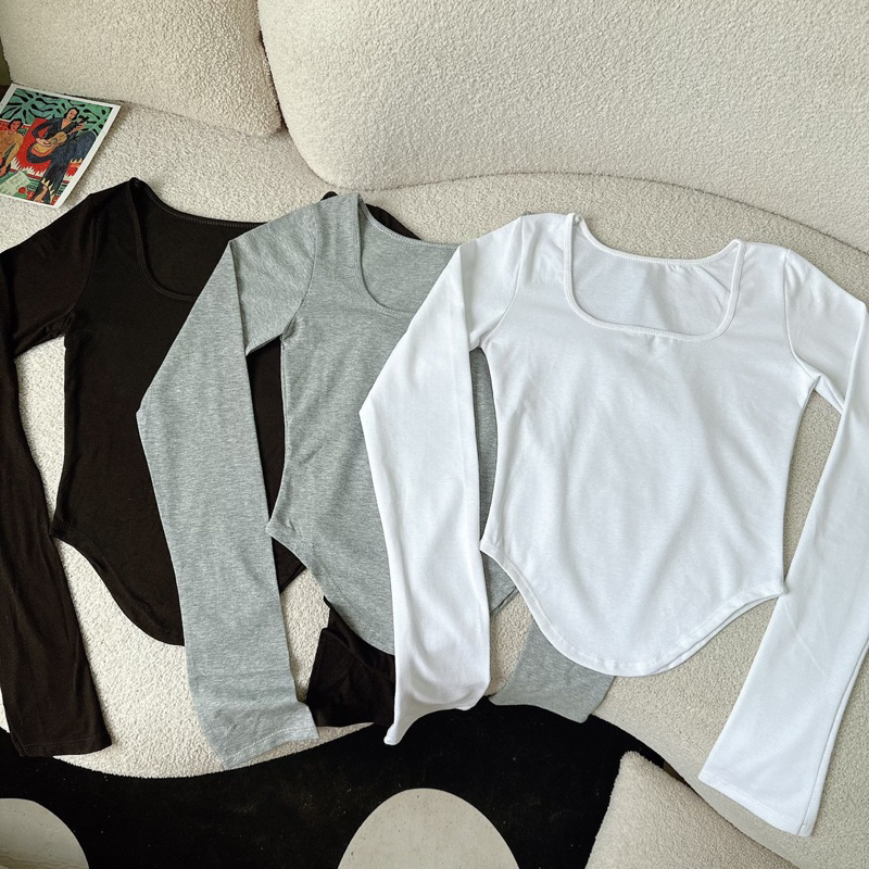 Áo Thun Body Form Ôm Dáng Vạt Bầu Tôn Dáng