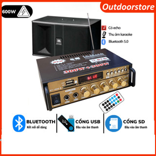FREESHIP Ampli Mini Loa Amly Bluetooth  BT-198B 600W Hát Karaoke Gia Đình Xe Ô Tô