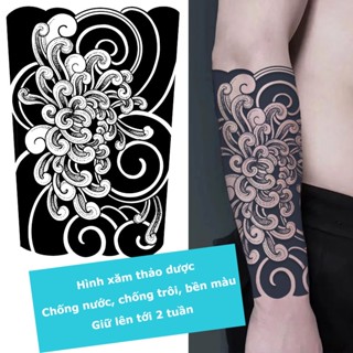  Hình xăm thảo dược cổ nhật 15 ngày chống nước miếng dán hình xăm tạm thời chống trôi bền màu 