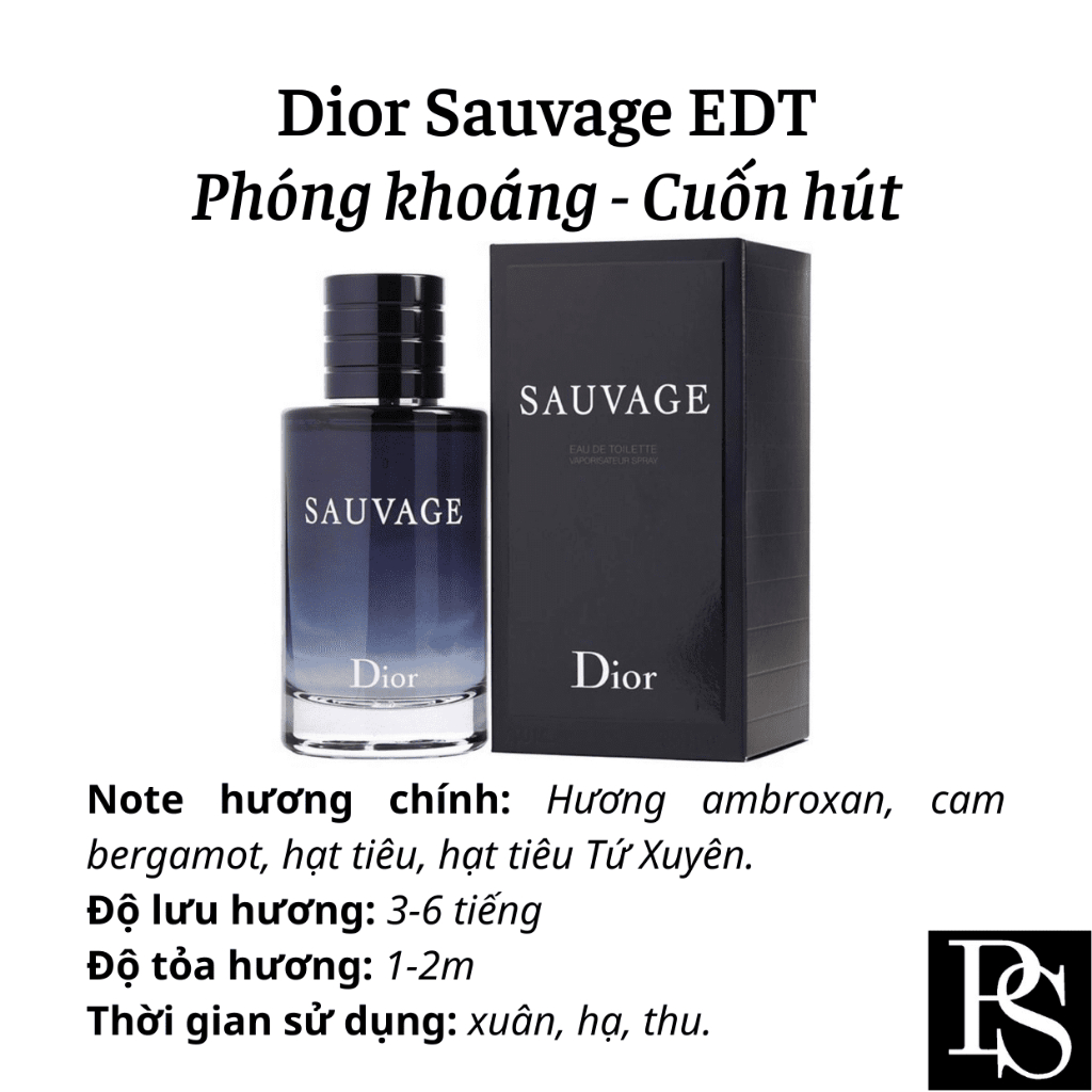 Nước hoa nam Chính Hãng Di_or Sauvage EDT dung tích 60-100ml hương thơm tươi mát nam tính, mạnh mẽ FullBox Tommy De Luxe