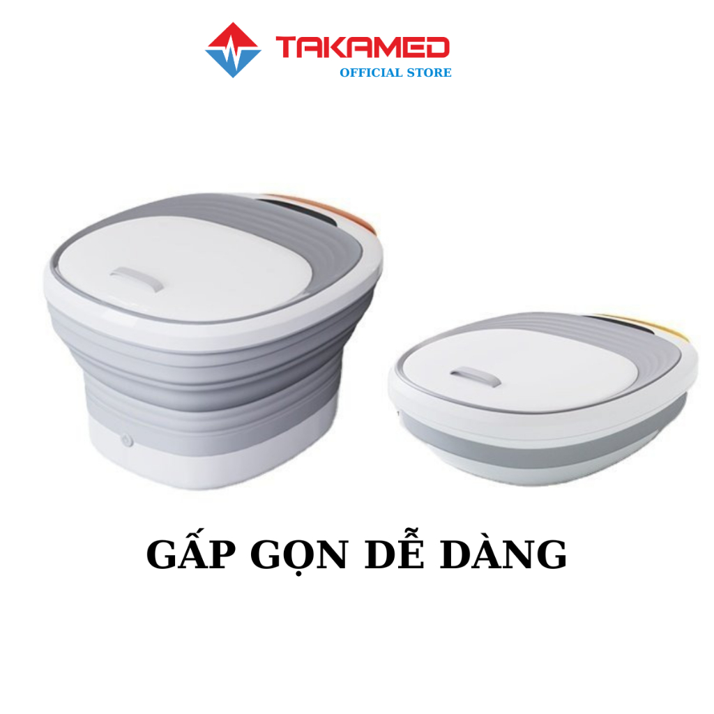 Bồn Ngân Chân Massage Gấp Gọn, Chậu Ngâm Chân Chính Hãng TAKAMED