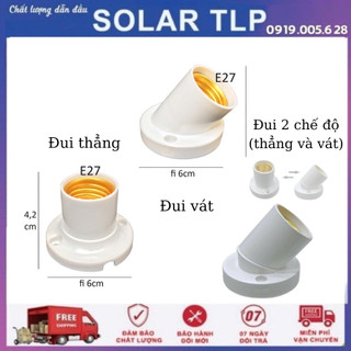 Đui chuôi đèn gắn ốp tường trần E27 chếch 45 độ / vuông thẳng 90 độ / 2 chế độ