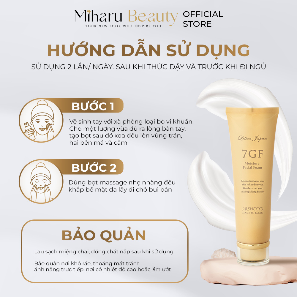 Sữa rửa mặt tạo bọt cấp ẩm chứa tinh chất Peptide và Collagen - 7GF Moisture Facial Foam 140g | BigBuy360 - bigbuy360.vn