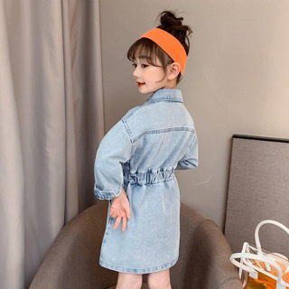 Váy bò cho bé gái C10 dài tay chất bò mềm size đại từ 14-45kg