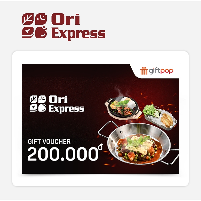 Phiếu Quà Tặng Ori Express 200K