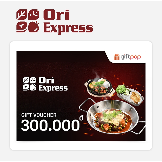 Phiếu Quà Tặng Ori Express 300K