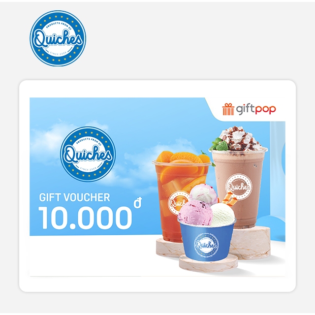 Phiếu Quà Tặng Quiches Ice Cream 10K