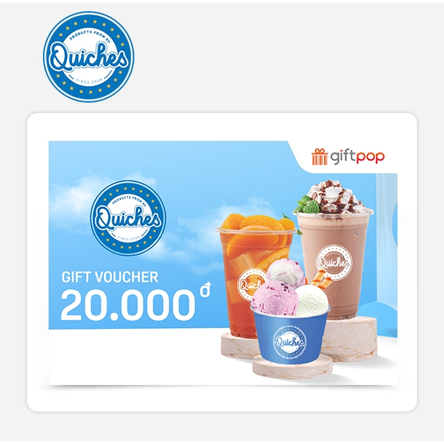 Phiếu Quà Tặng Quiches Ice Cream 20K