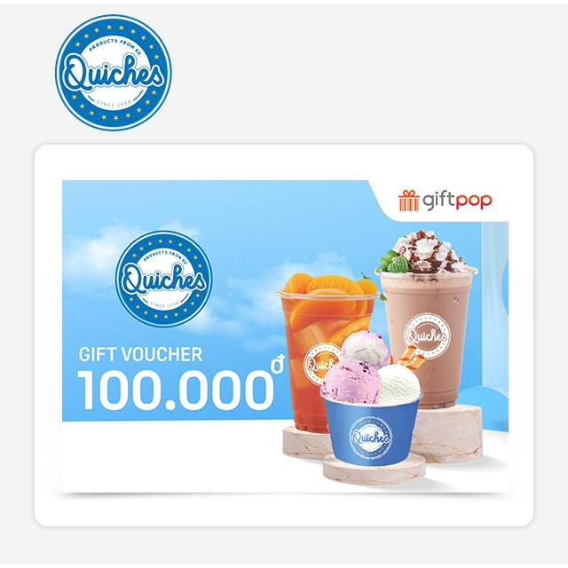 Phiếu Quà Tặng Quiches Ice Cream 100K