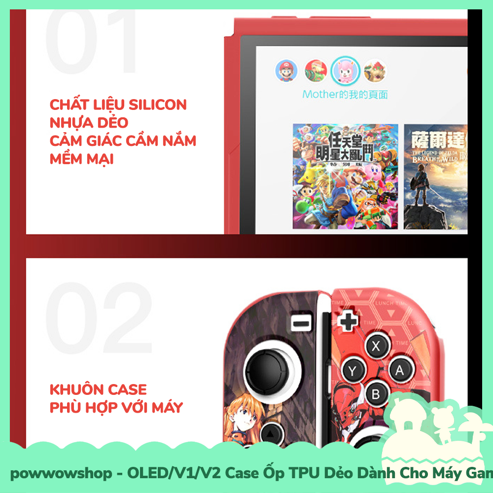 [Sẵn VN - Hỏa Tốc] Oled/V1/V2 Case Ốp TPU Dẻo Dành Cho Máy Game Cầm Tay Nintendo Swicth Phong Cách Anime Manga Dor