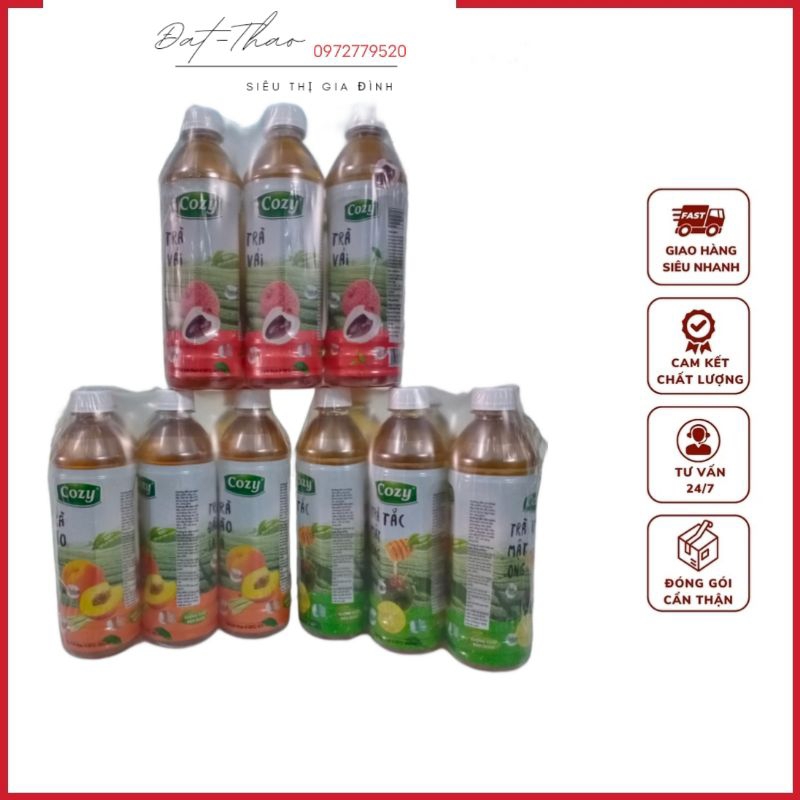 1 Lốc Trà Hoa Quả CoZy 455ml