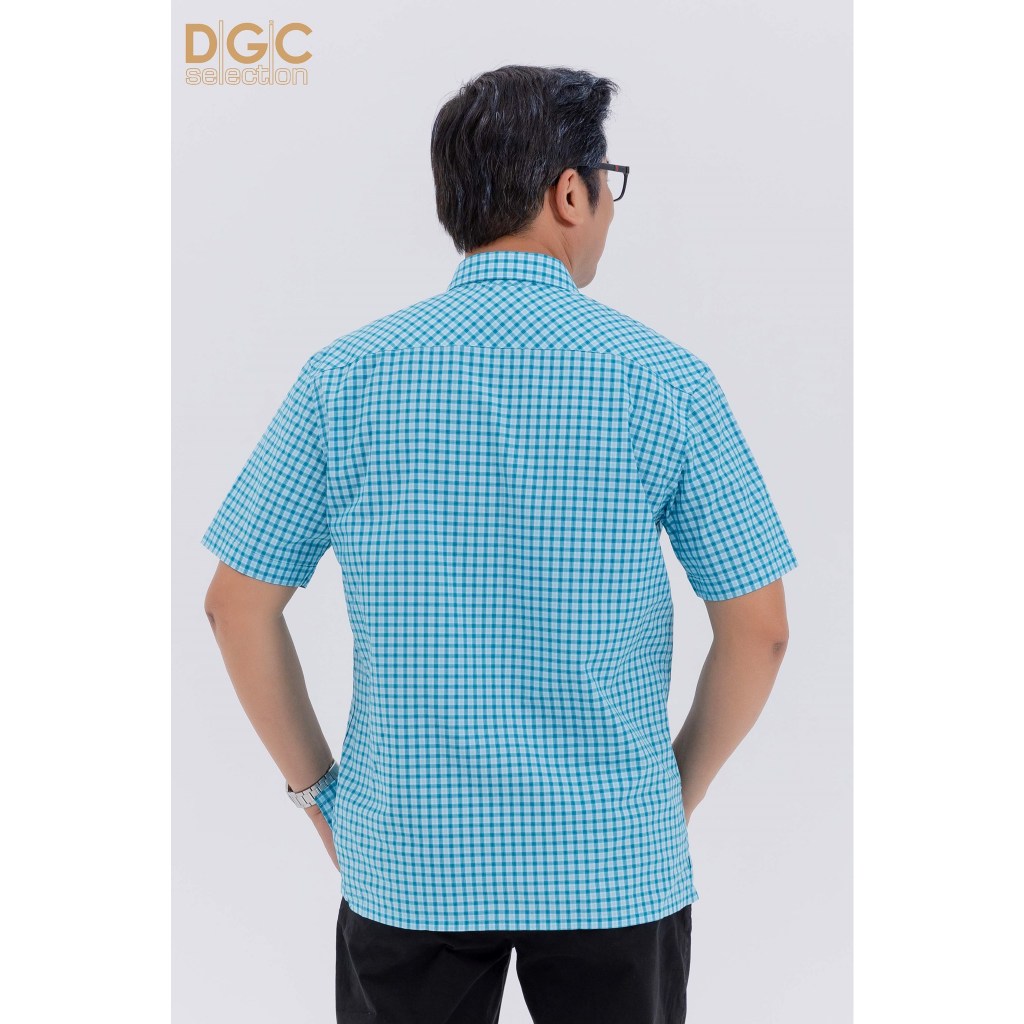 Áo sơ mi ngắn tay nam trung niên DGCs hoạ tiết kẻ caro SASNBC51M