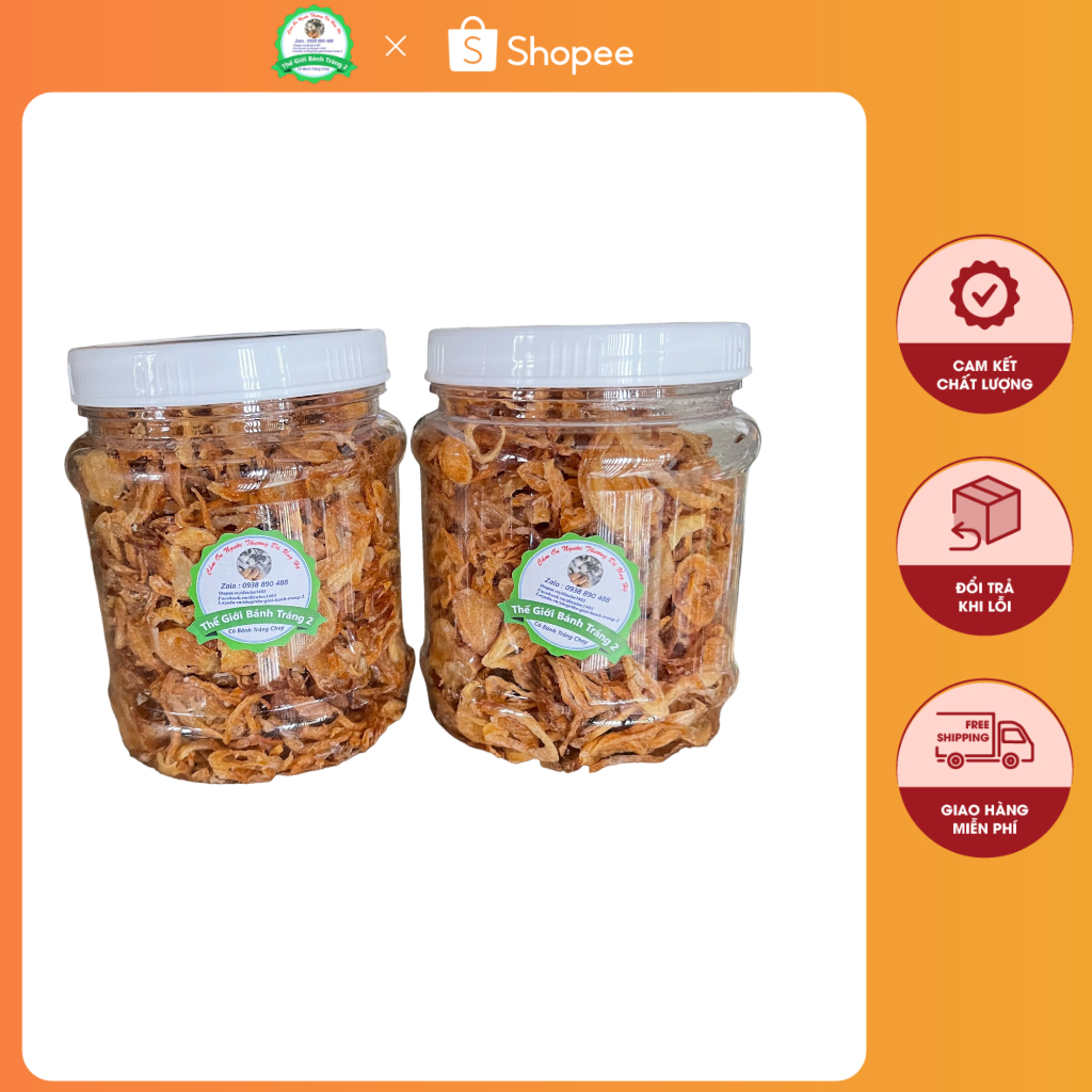 Hủ 100gr hành phi nhà làm siêu thơm ngon dùng chung bánh tráng!