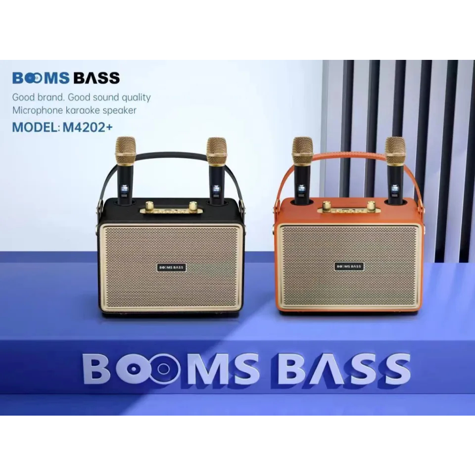LOA BLUETOOTH BOOM BASS M4202+ - KÈM 2 MIC KHÔNG DÂY