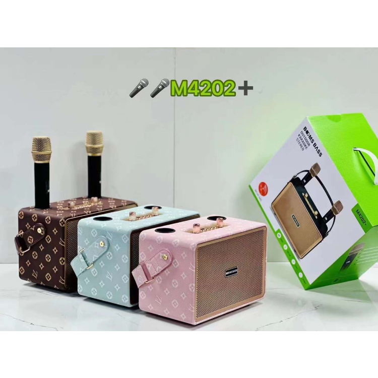 LOA BLUETOOTH BOOM BASS M4202+ - KÈM 2 MIC KHÔNG DÂY