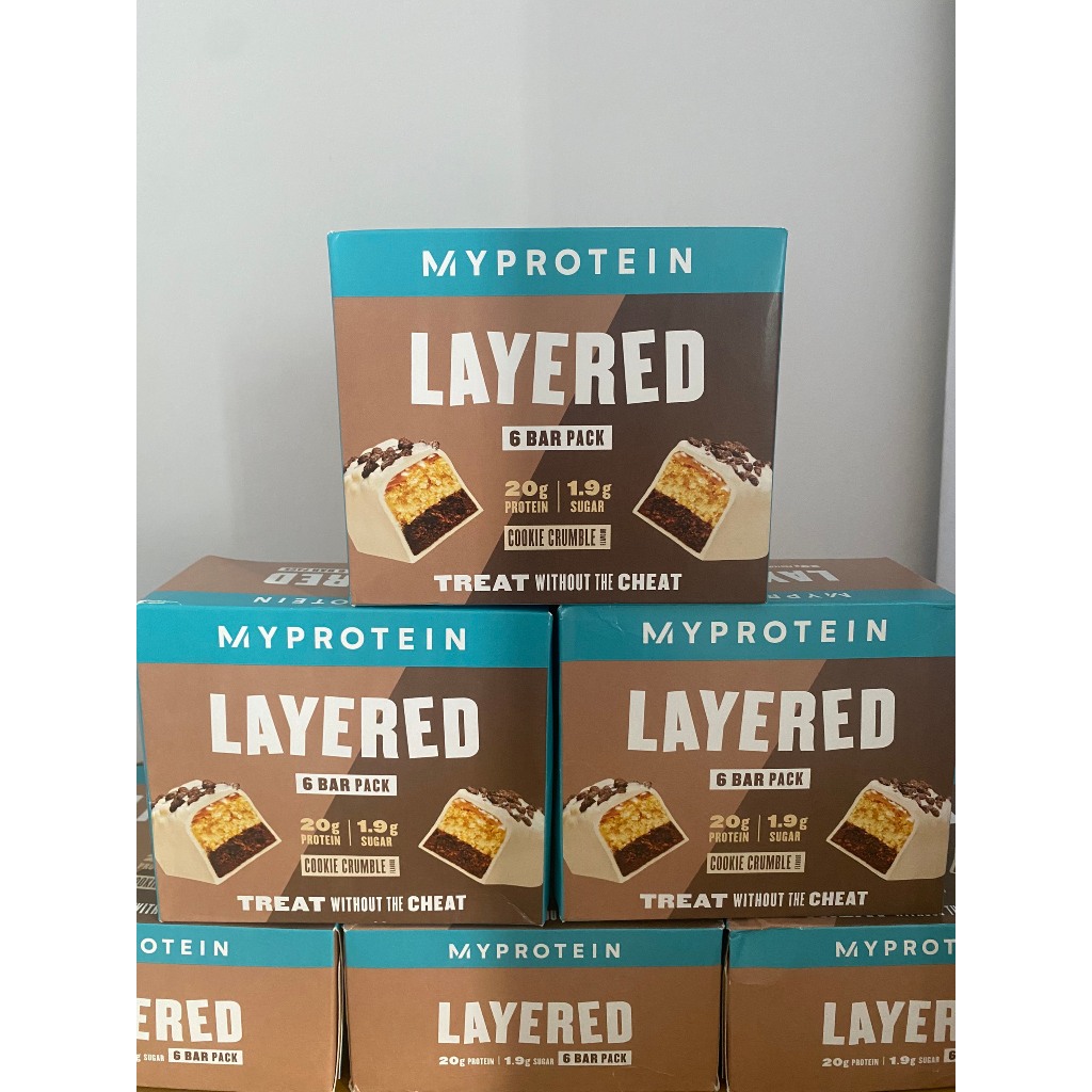 Hộp bánh protein Myprotein LAYERED PROTEIN BAR 6 thanh x 60g