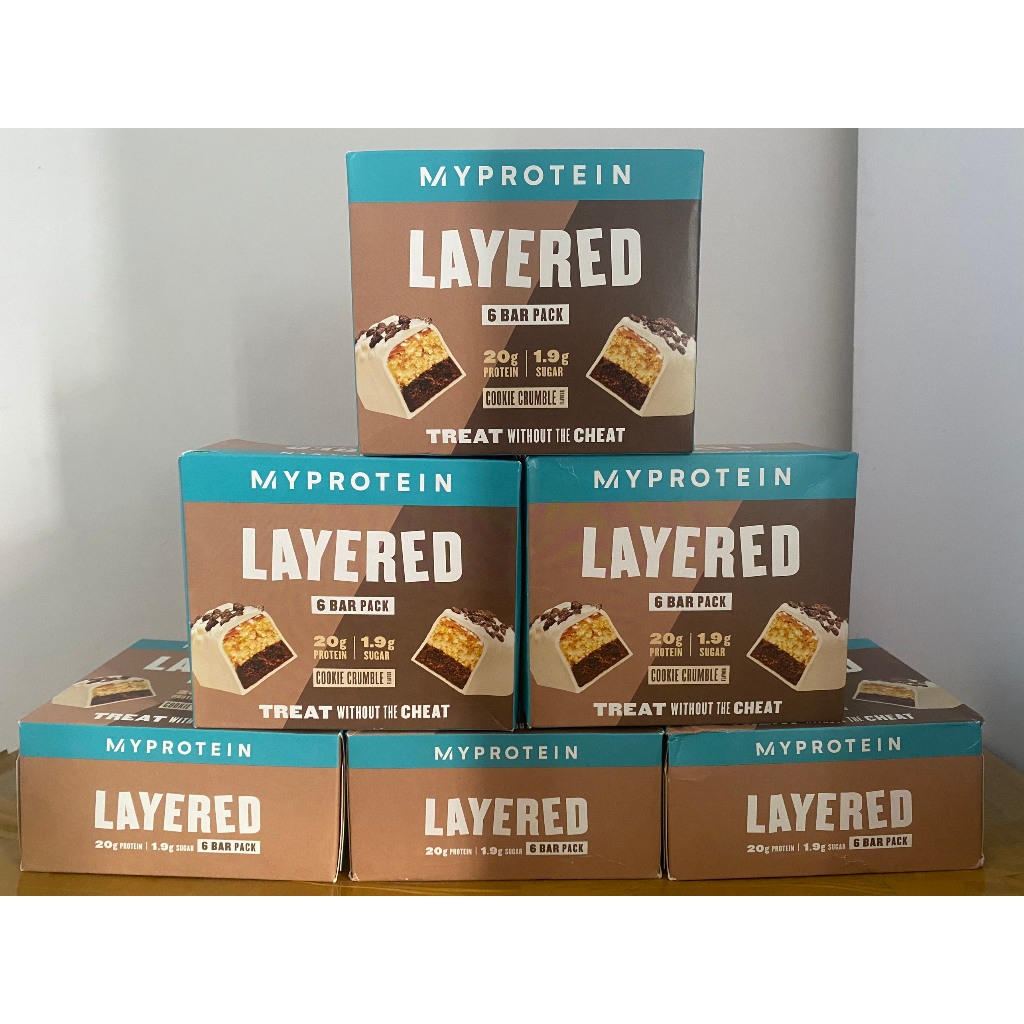 Hộp bánh protein Myprotein LAYERED PROTEIN BAR 6 thanh x 60g