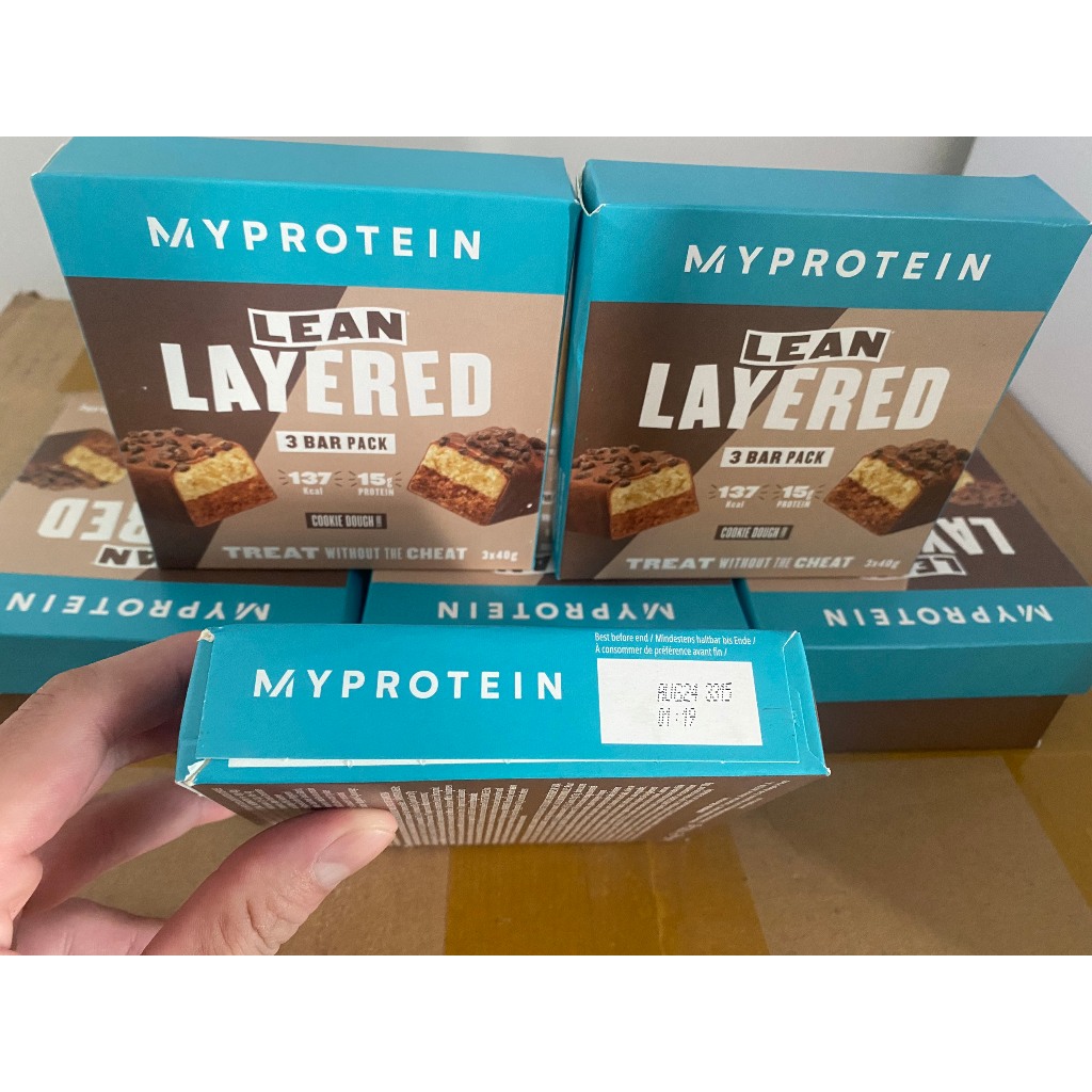 Hộp bánh protein Myprotein LEAN LAYERED PROTEIN BAR 3 thanh x 40g