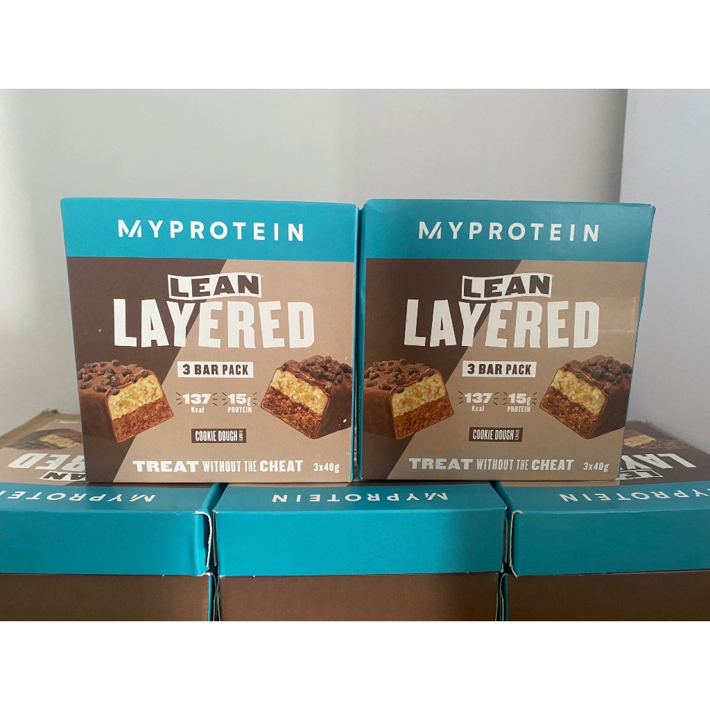 Hộp bánh protein Myprotein LEAN LAYERED PROTEIN BAR 3 thanh x 40g